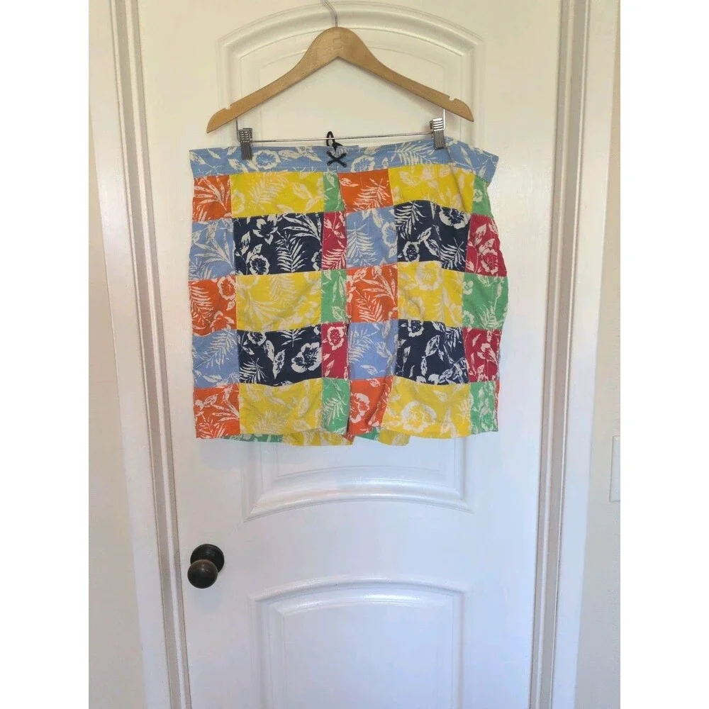 Ralph Lauren Polo Sport Men 40 Patchwork Floral Swim Trunks Shorts Color Block